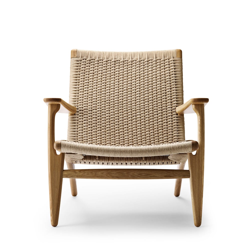 Carl Hansen & Son CH25 fåtölj Oljad ek-naturflätad | Skandinavisk Design | Fåtöljer & Fotpallar | Beige