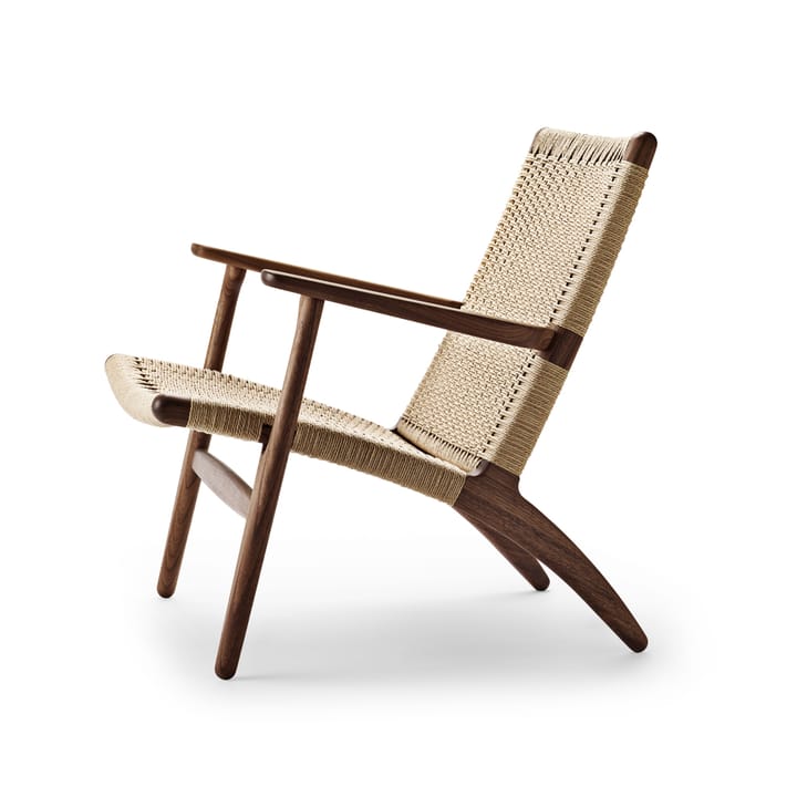 CH25 fåtölj, Oljad valnöt-naturflätad Carl Hansen & Søn