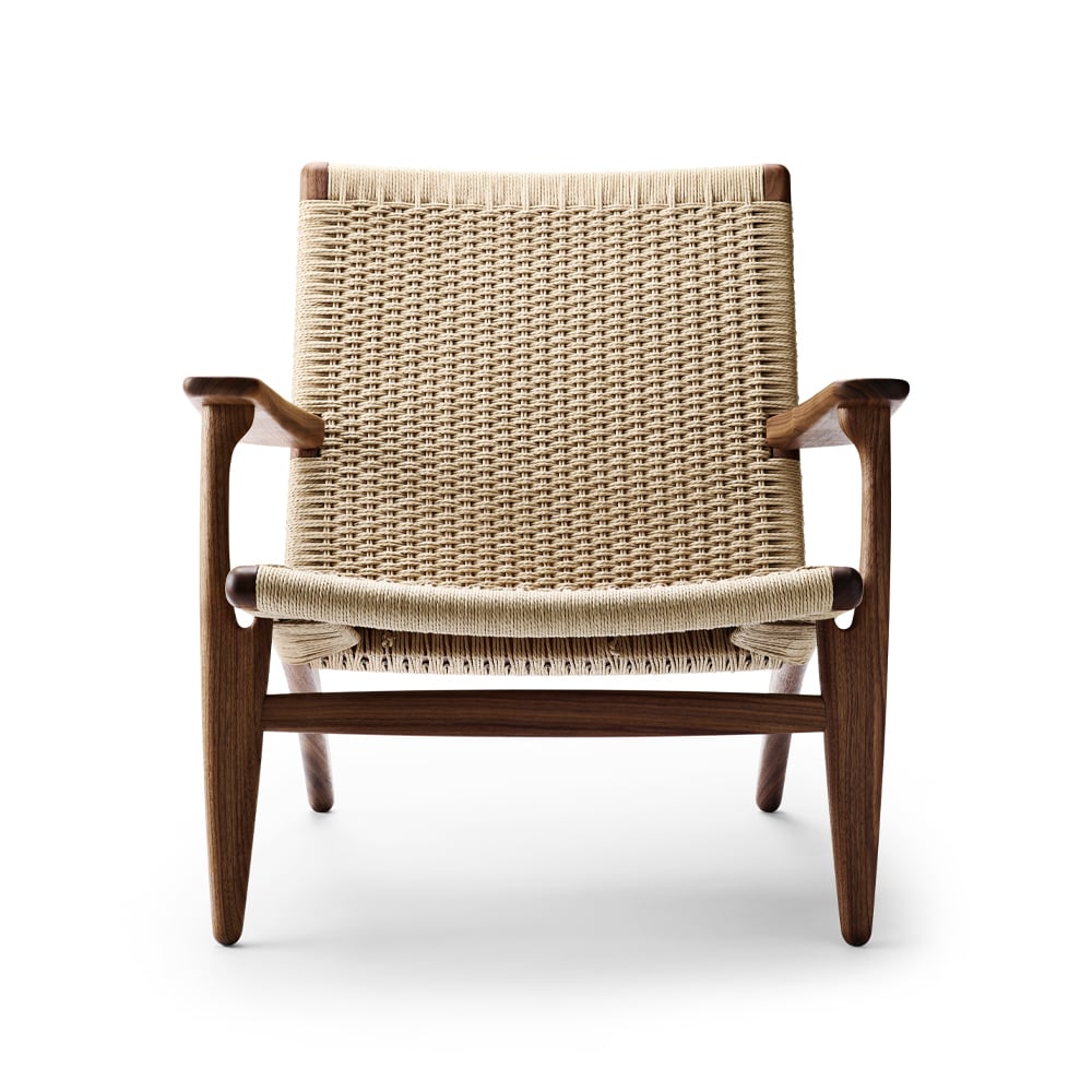 Carl Hansen & Son CH25 fåtölj Oljad valnöt-naturflätad
