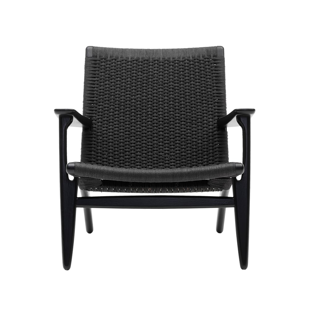 Carl Hansen & Son CH25 fåtölj Svartlackad ek-svart | Skandinavisk Design | Fåtöljer & Fotpallar | Svart