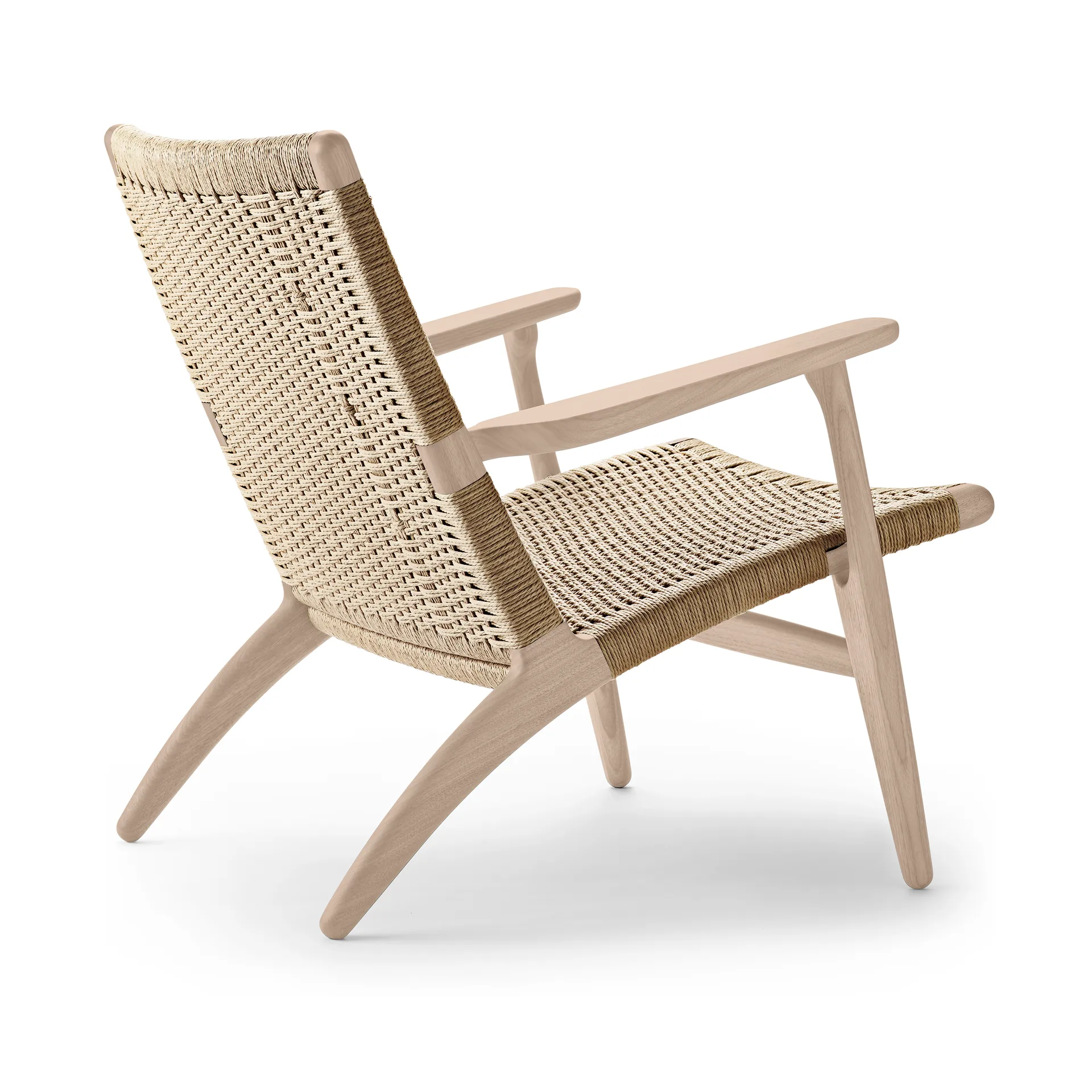 CH25 fåtölj, Vitoljad ek-naturflätad Carl Hansen & Søn