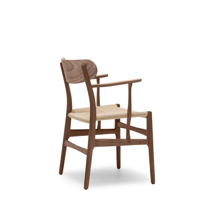 CH26 karmstol, Oljad valnöt-naturflätad Carl Hansen & Søn