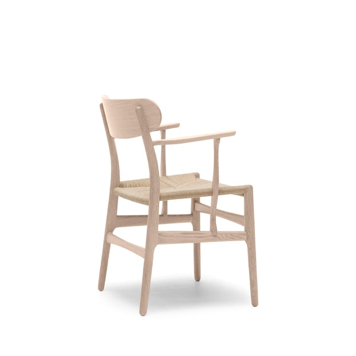CH26 karmstol, Vitoljad ek-naturflätad Carl Hansen & Søn