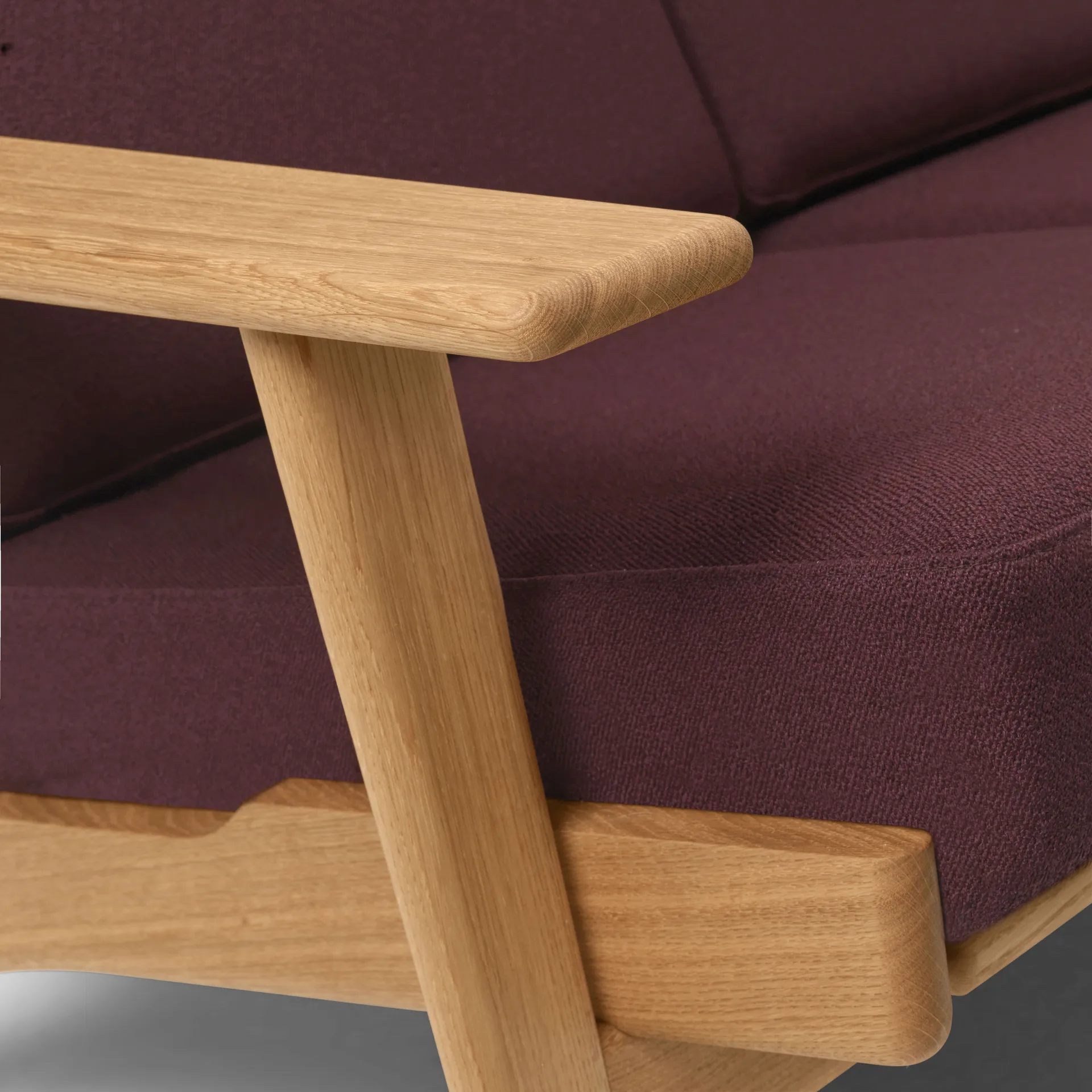 CH292 soffa 2-sits, Vidar 0693-oljad ek Carl Hansen & Søn