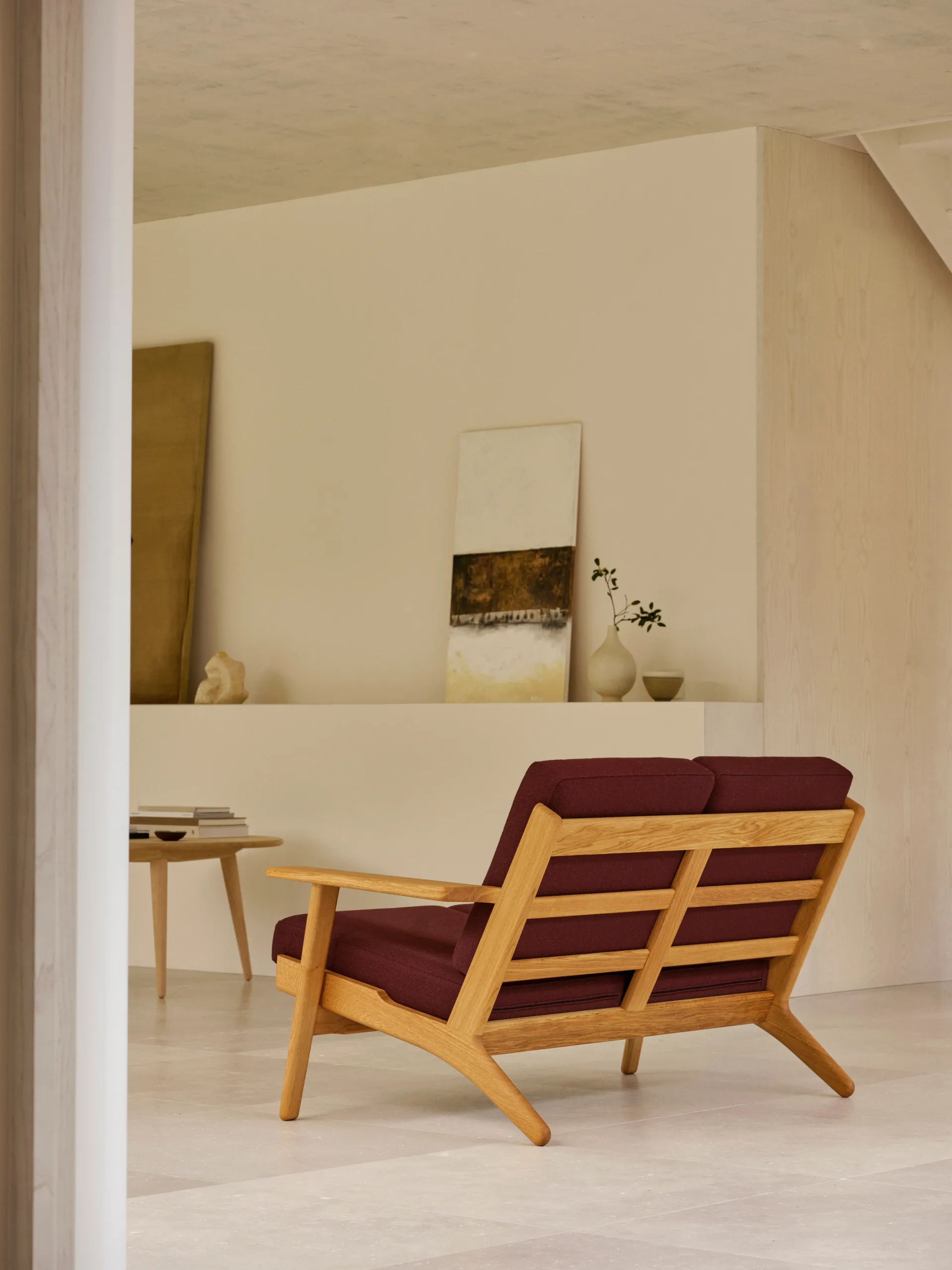 CH292 soffa 2-sits, Vidar 0693-oljad ek Carl Hansen & Søn