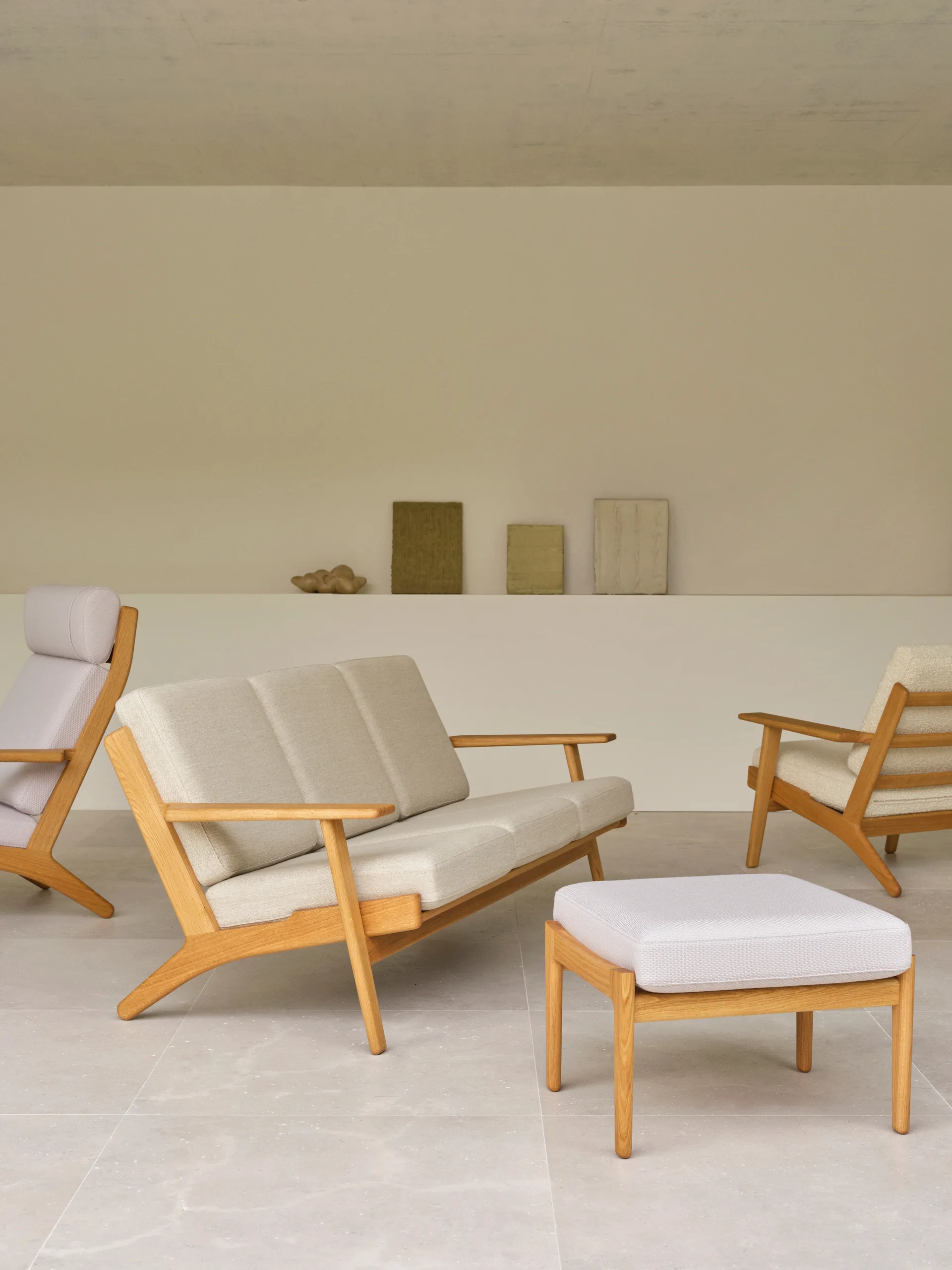 CH293 soffa 3-sits, Antoni 813-oljad ek Carl Hansen & Søn