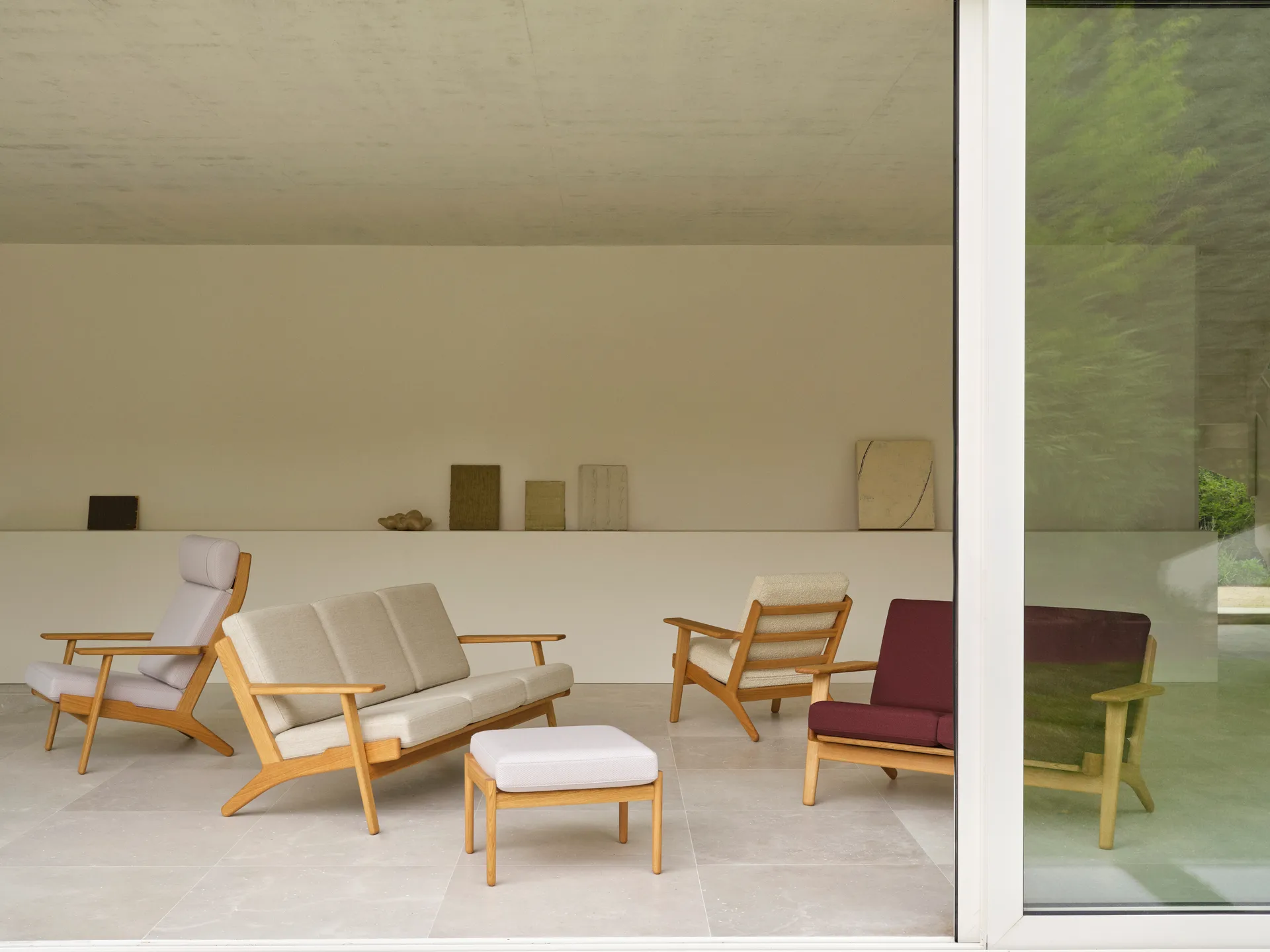 CH293 soffa 3-sits, Antoni 813-oljad ek Carl Hansen & Søn