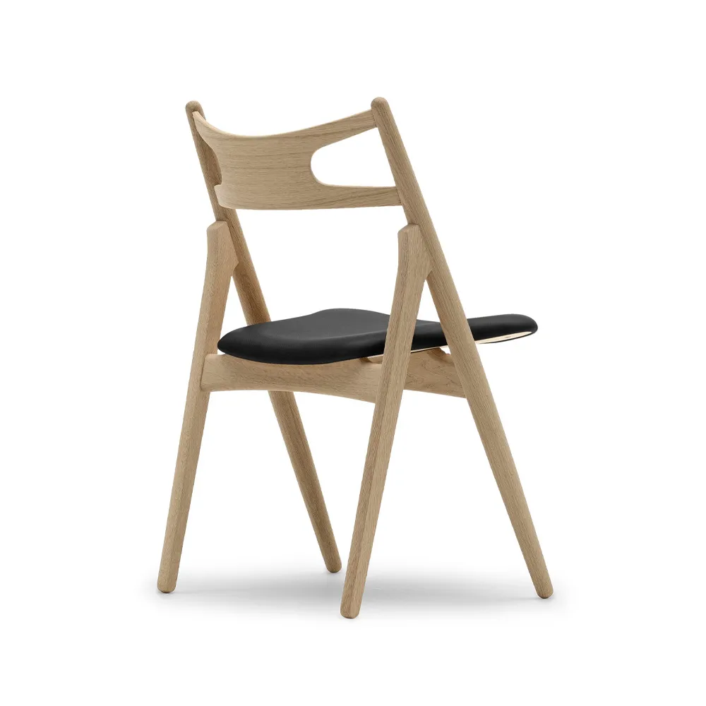 CH29P Sawbuch chair lädersits, Thor 301-såpad ek-svart Carl Hansen & Søn