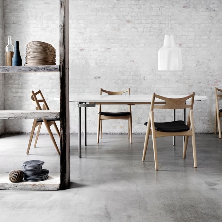 CH29P Sawbuch chair lädersits, Thor 301-svart-svart Carl Hansen & Søn