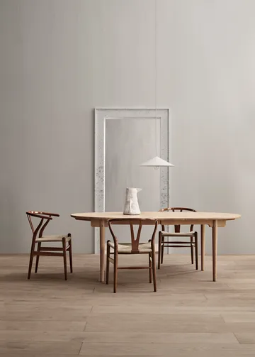 CH338 matbord med plats för 2 ilägg - Vitoljad ek, 200x115 cm - Carl Hansen & Søn