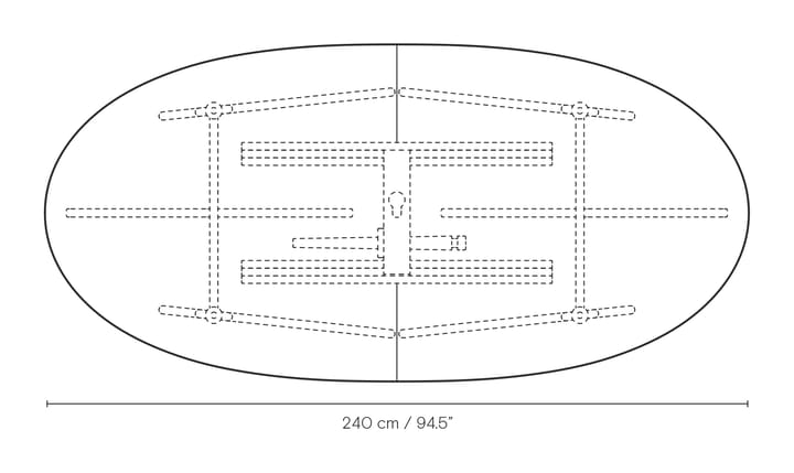 CH339 matbord utdragbart med plats för 2 ilägg, Vitoljad ek Carl Hansen & Søn