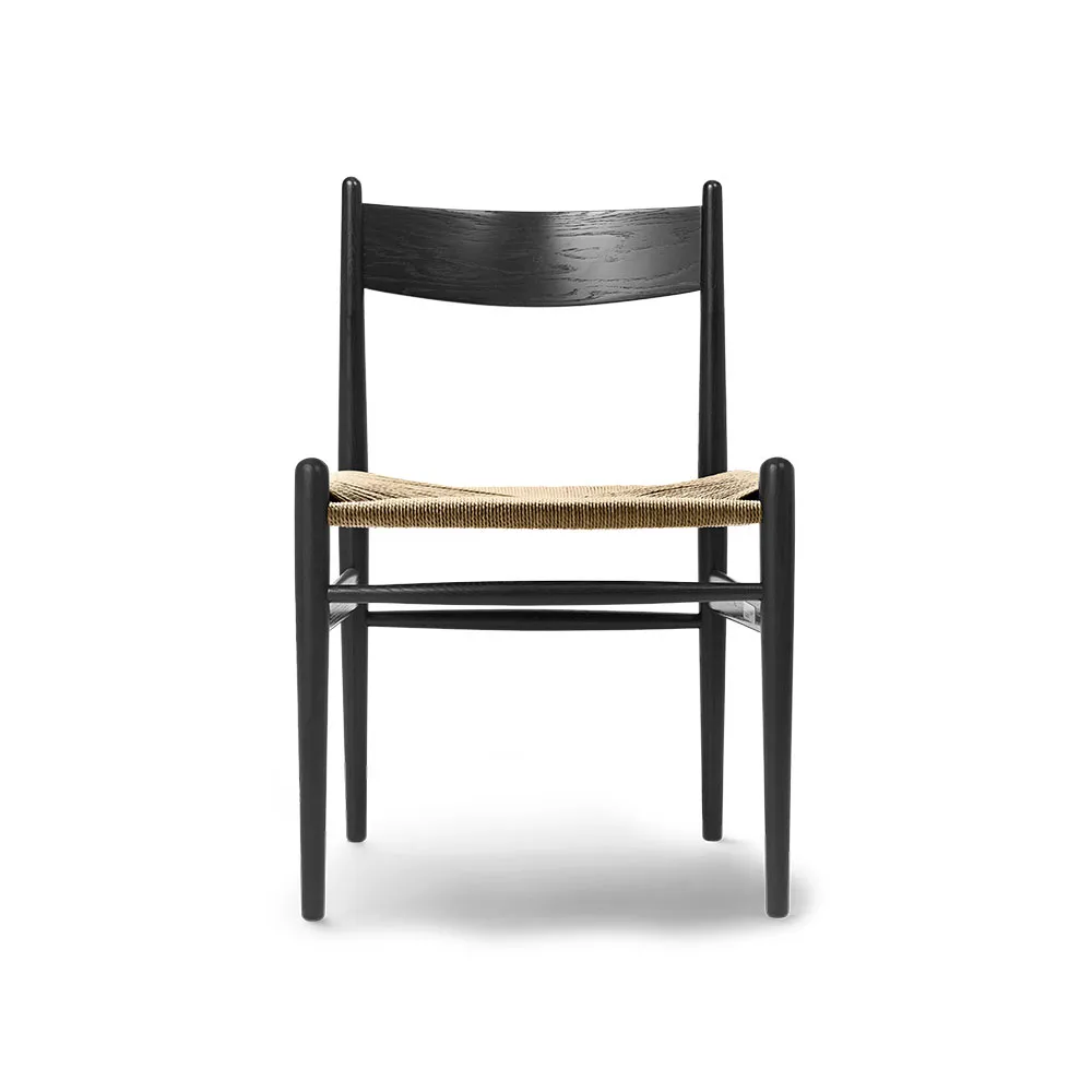 CH36 stol, Svartlackad-naturflätad Carl Hansen & Søn