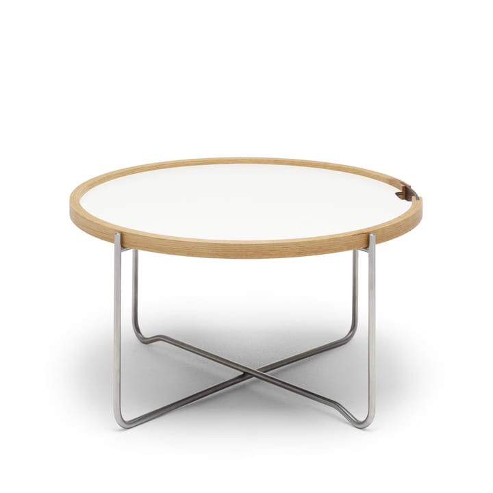 CH417 Tray brickbord rostfritt stål, Svart-vit vändbar-laminat Carl Hansen & Søn