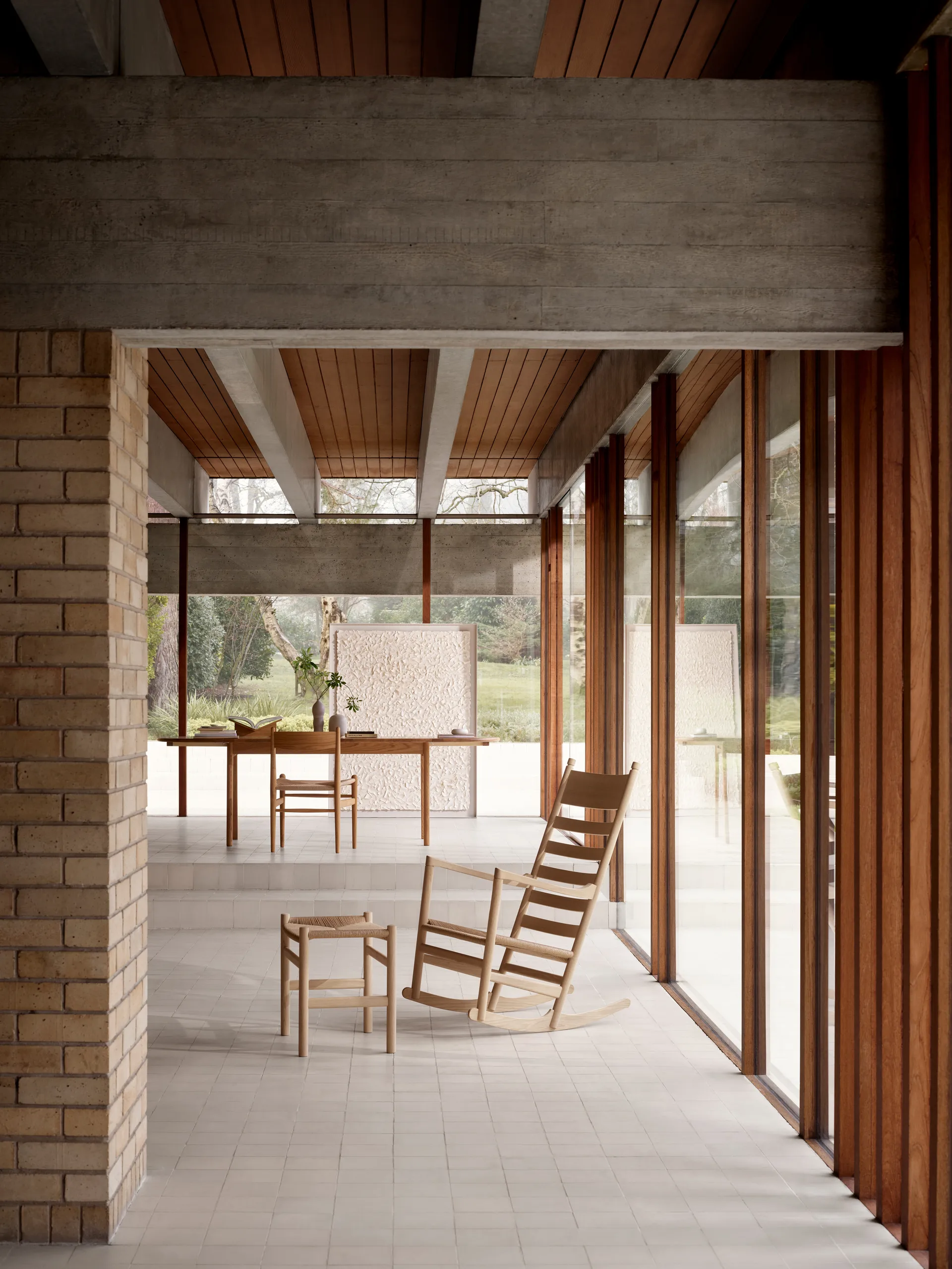 CH45 gungstol, Såpad ek-naturflätad Carl Hansen & Søn