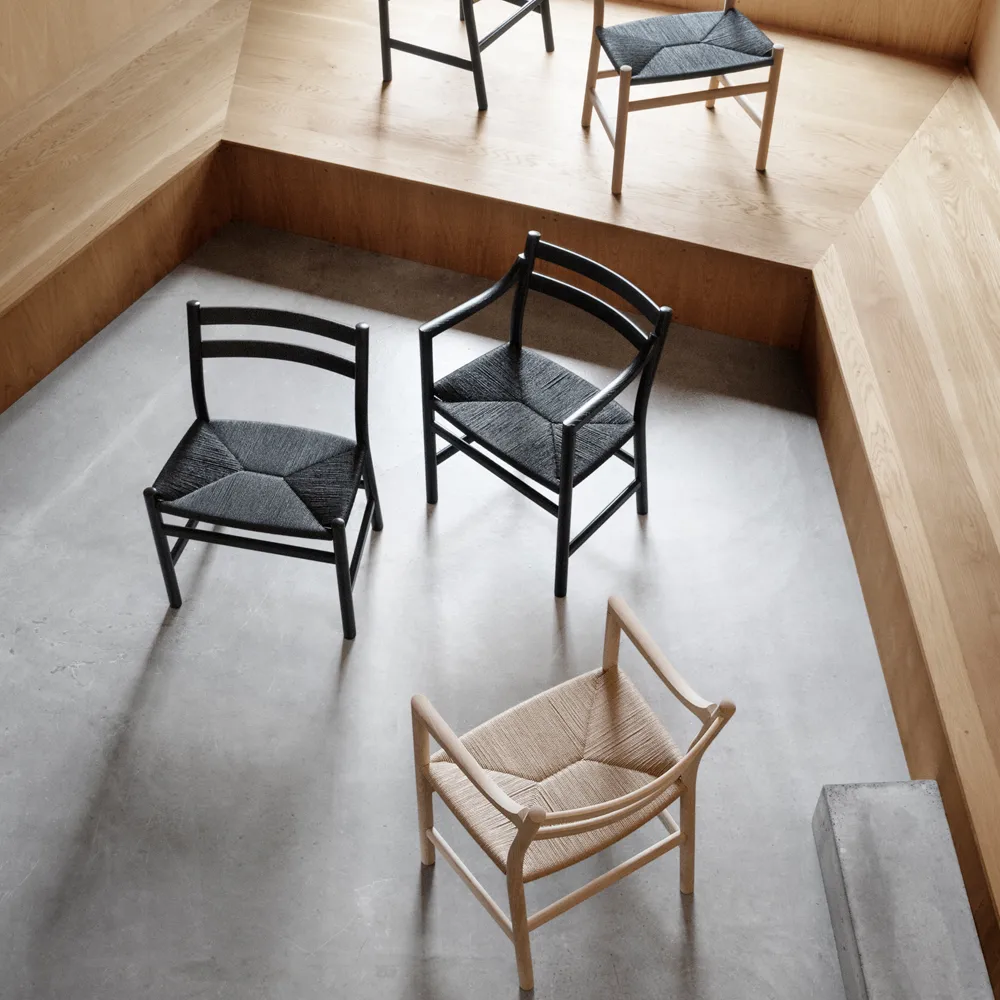 CH46 stol, Såpad ek-naturflätad Carl Hansen & Søn