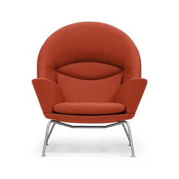 CH468 Oculus Chair fåtölj rostfria stålben - Hallingdal 523 tyg - Carl Hansen & Søn