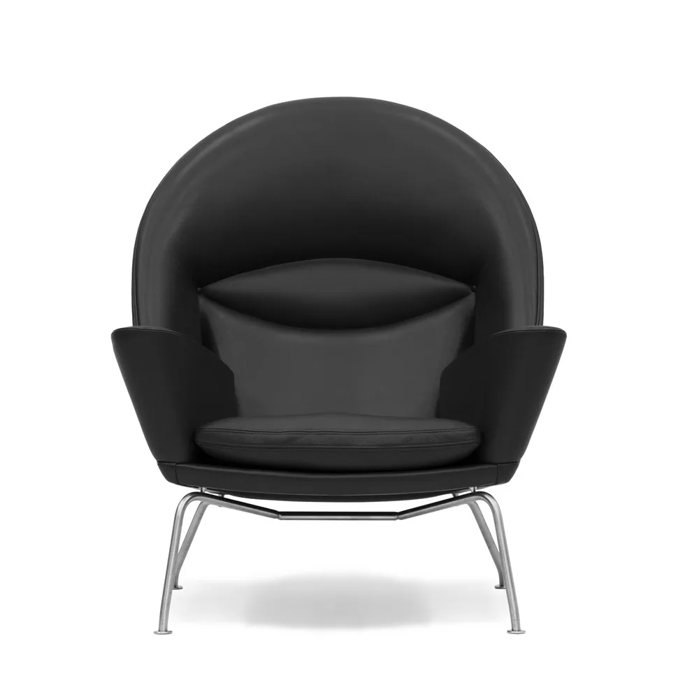 CH468 Oculus Chair fåtölj rostfria stålben, Thor 301 läder Carl Hansen & Søn