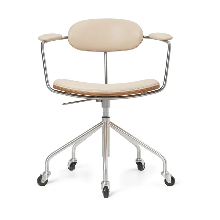 CH621 Swivel Chair - Läder Sif 90 beige-oljad ek - Carl Hansen & Søn