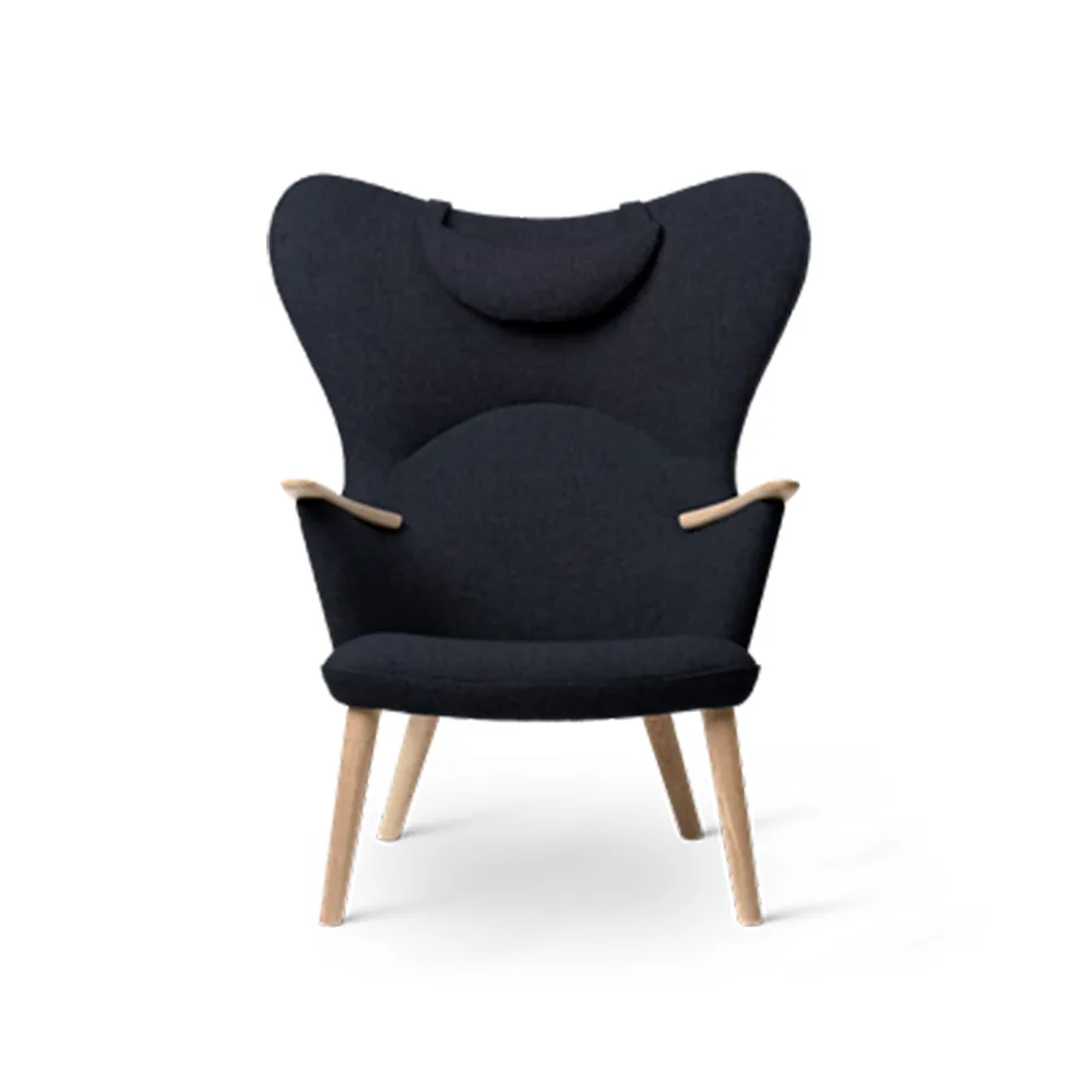 CH78 Mama Bear fåtölj, Fiord 782 tyg-såpad ek Carl Hansen & Søn