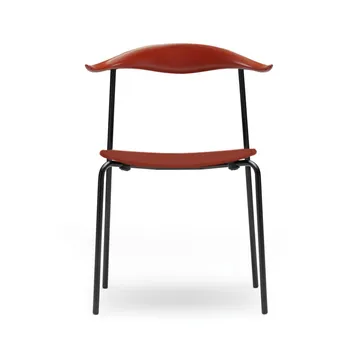 CH88T stol - Rödlackad bok-svartlack - Carl Hansen & Søn