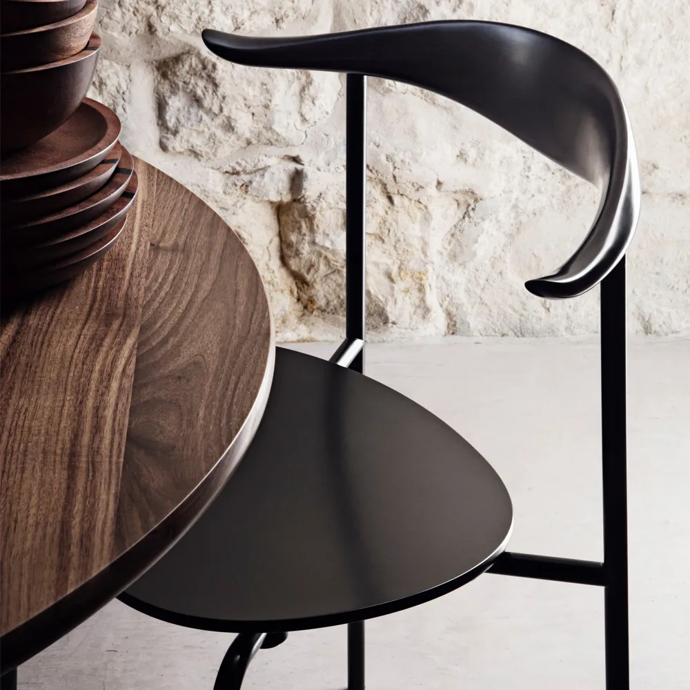 CH88T stol, Såpad ek-rostfritt stål Carl Hansen & Søn