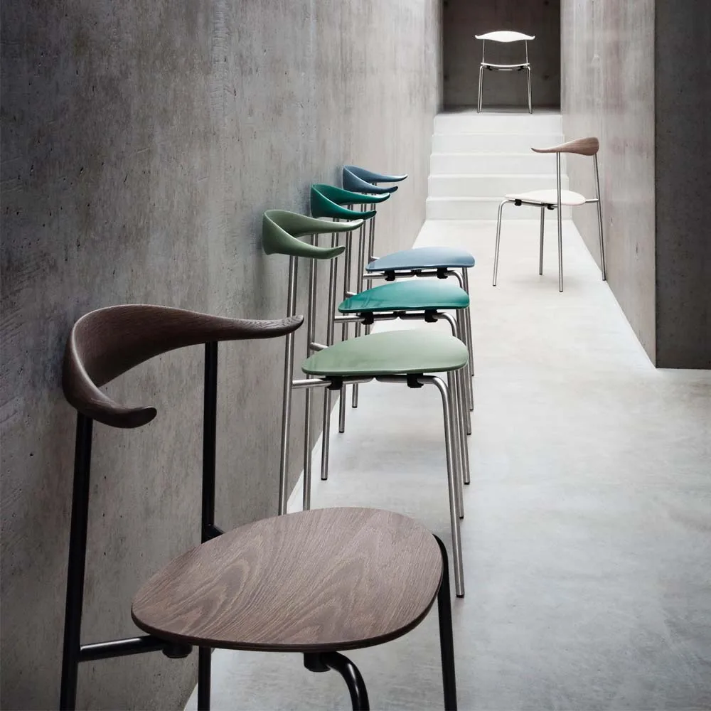 CH88T stol, Såpad ek-rostfritt stål Carl Hansen & Søn