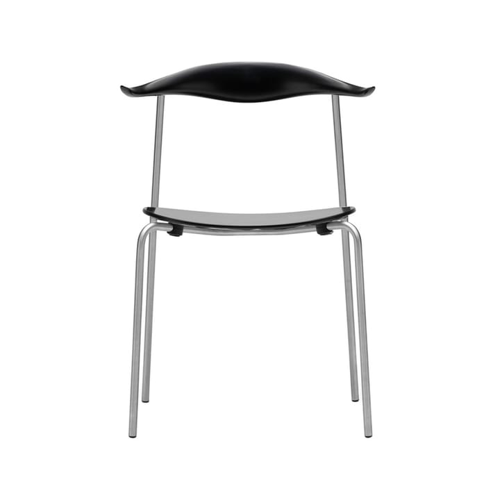 CH88T stol - Svartlackad bok-rostfritt stål - Carl Hansen & Søn