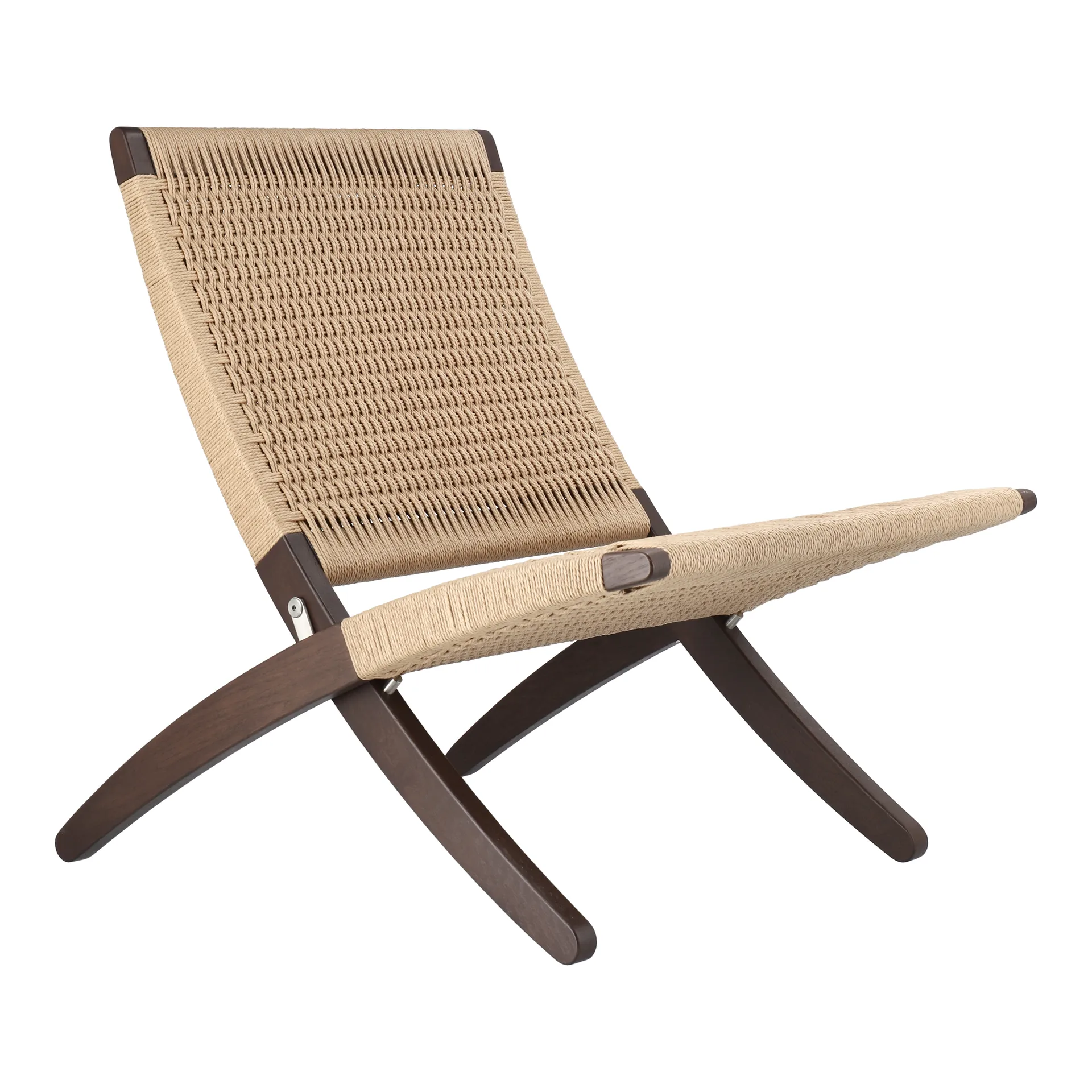 Cuba fällfåtölj jubileumsutgåva Svenssons 125 år, Mörkoljad ek, papperssnöre Carl Hansen & Søn