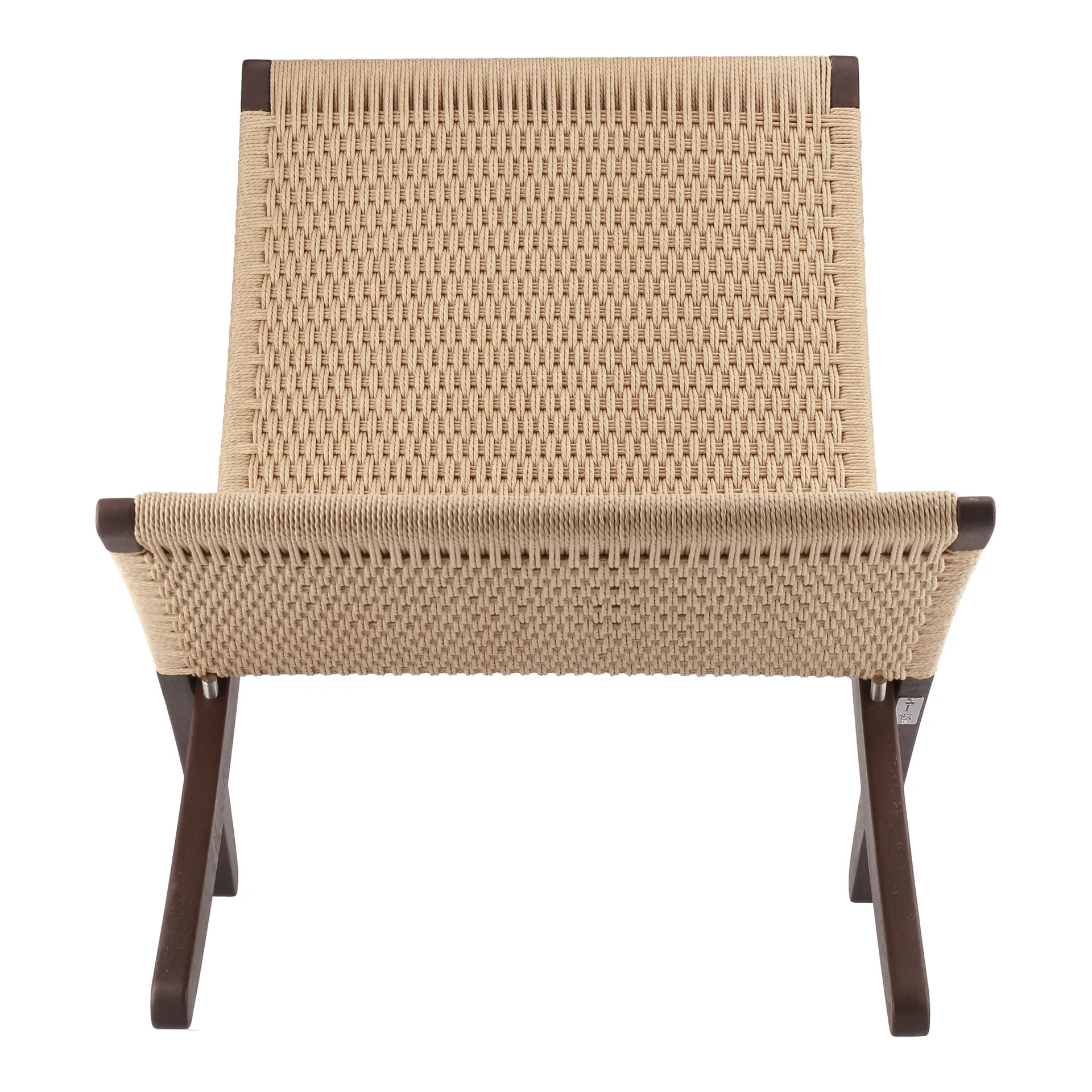 Cuba fällfåtölj jubileumsutgåva Svenssons 125 år, Mörkoljad ek, papperssnöre Carl Hansen & Søn