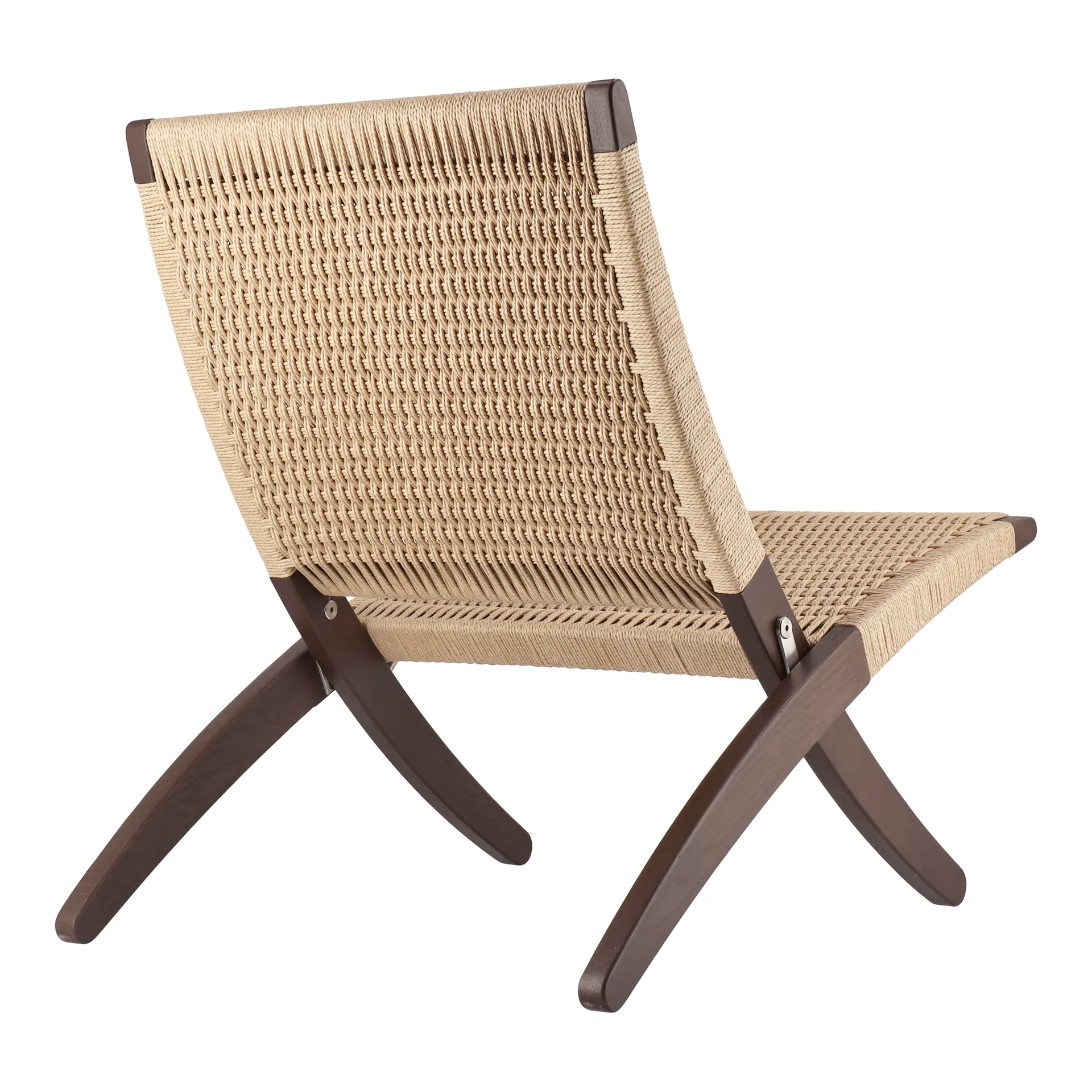 Cuba fällfåtölj jubileumsutgåva Svenssons 125 år, Mörkoljad ek, papperssnöre Carl Hansen & Søn