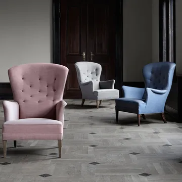 FH419 Heritage fåtölj - Svartlackad ek-läder thor 301 - Carl Hansen & Søn