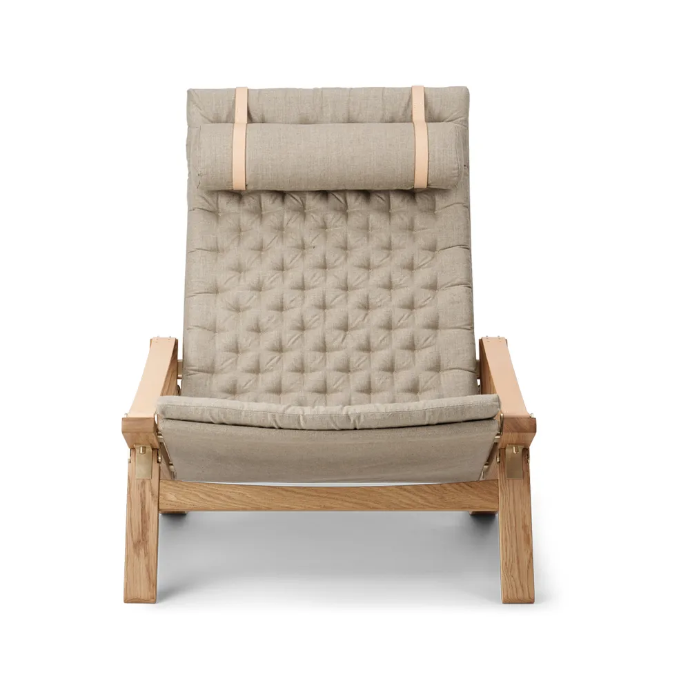 FK10 Plico fåtölj, Tyg canvas natur-oljad ek Carl Hansen & Søn