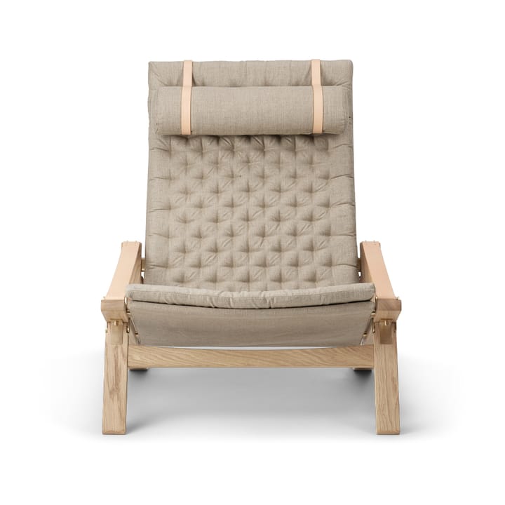 FK10 Plico fåtölj, Tyg canvas natur-vitoljad ek Carl Hansen & Søn