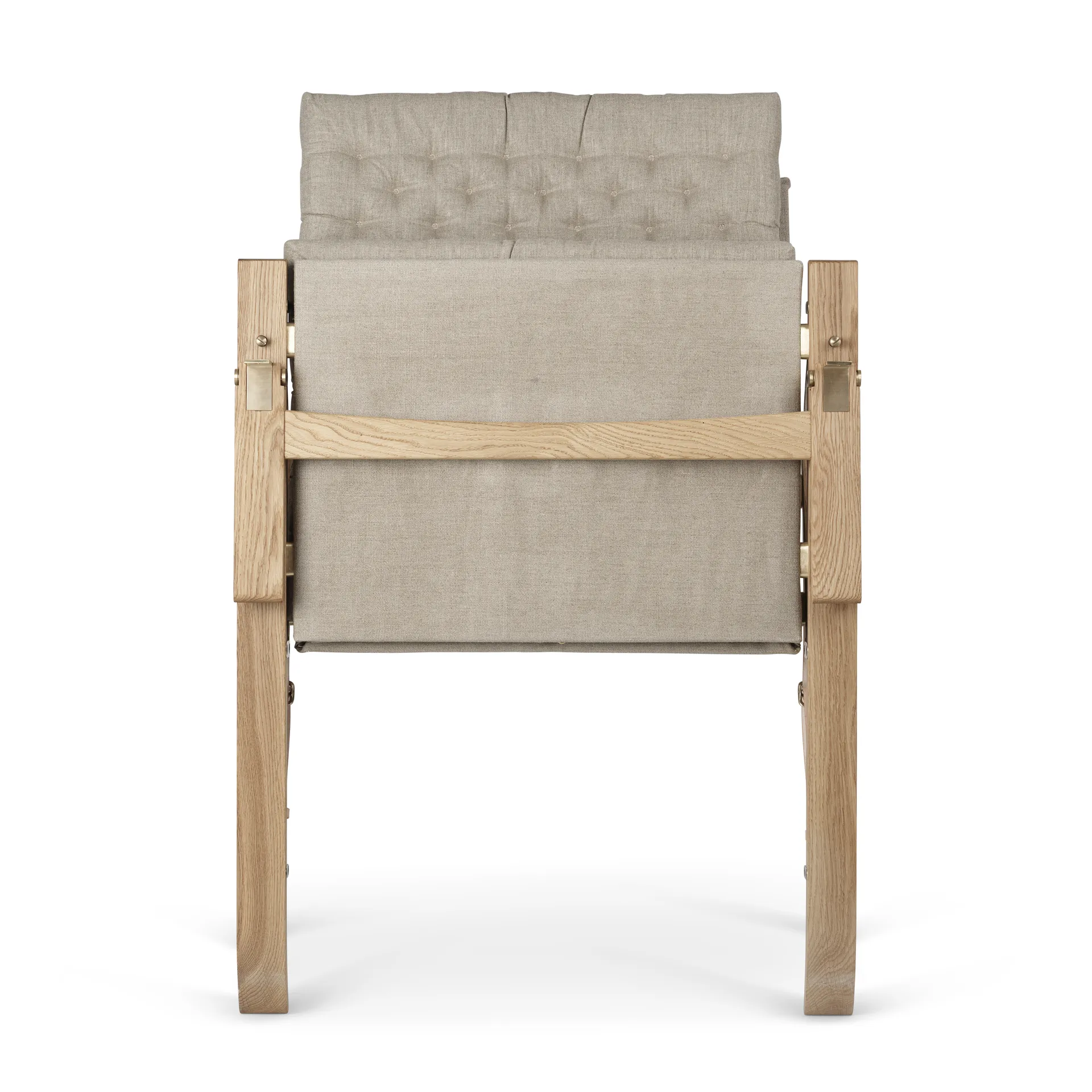 FK11 Plico fåtölj, Tyg canvas natur-vitoljad ek Carl Hansen & Søn