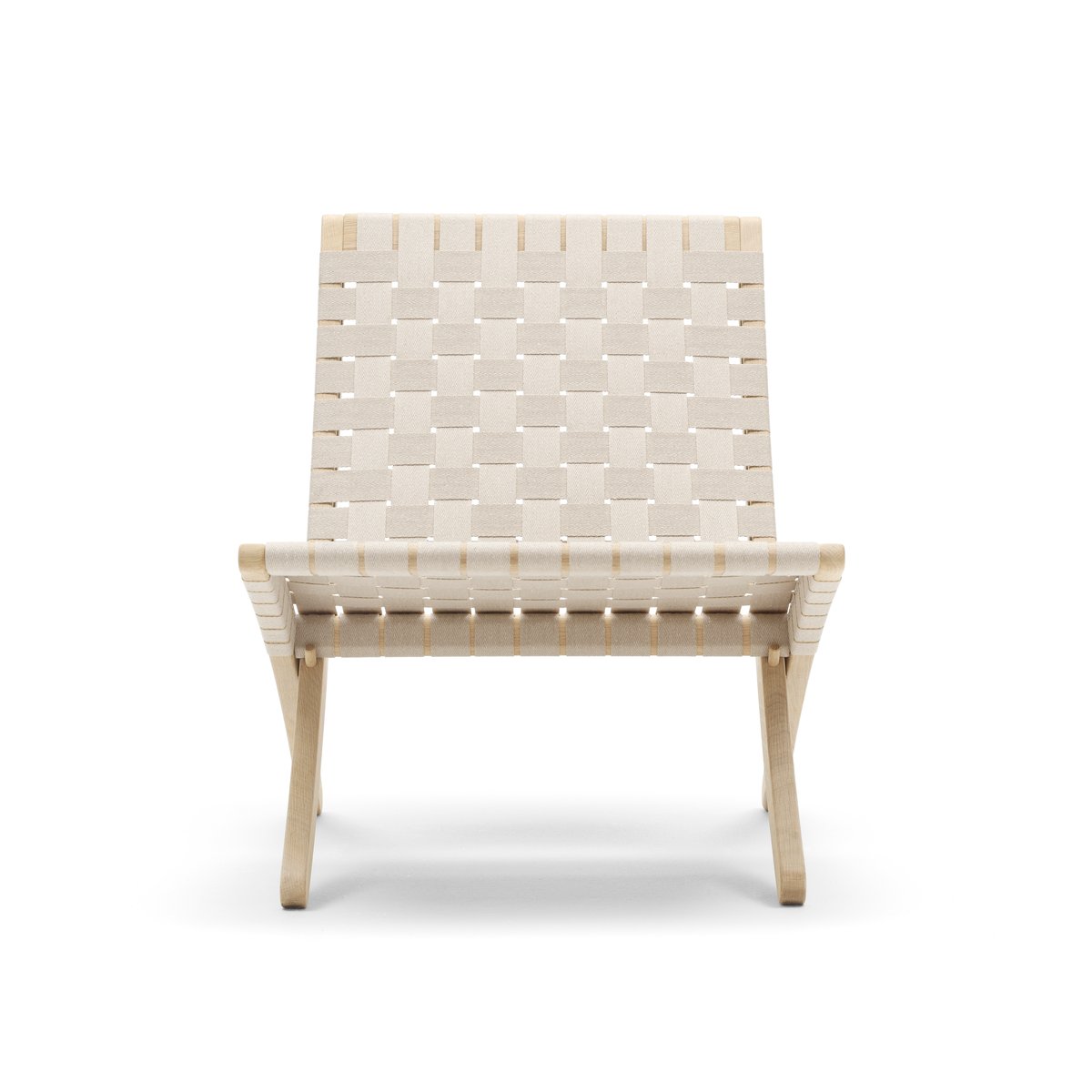 Carl Hansen & Son MG501 Cuba fällfåtölj ekstativ Natur-bomullsgjord-såpad