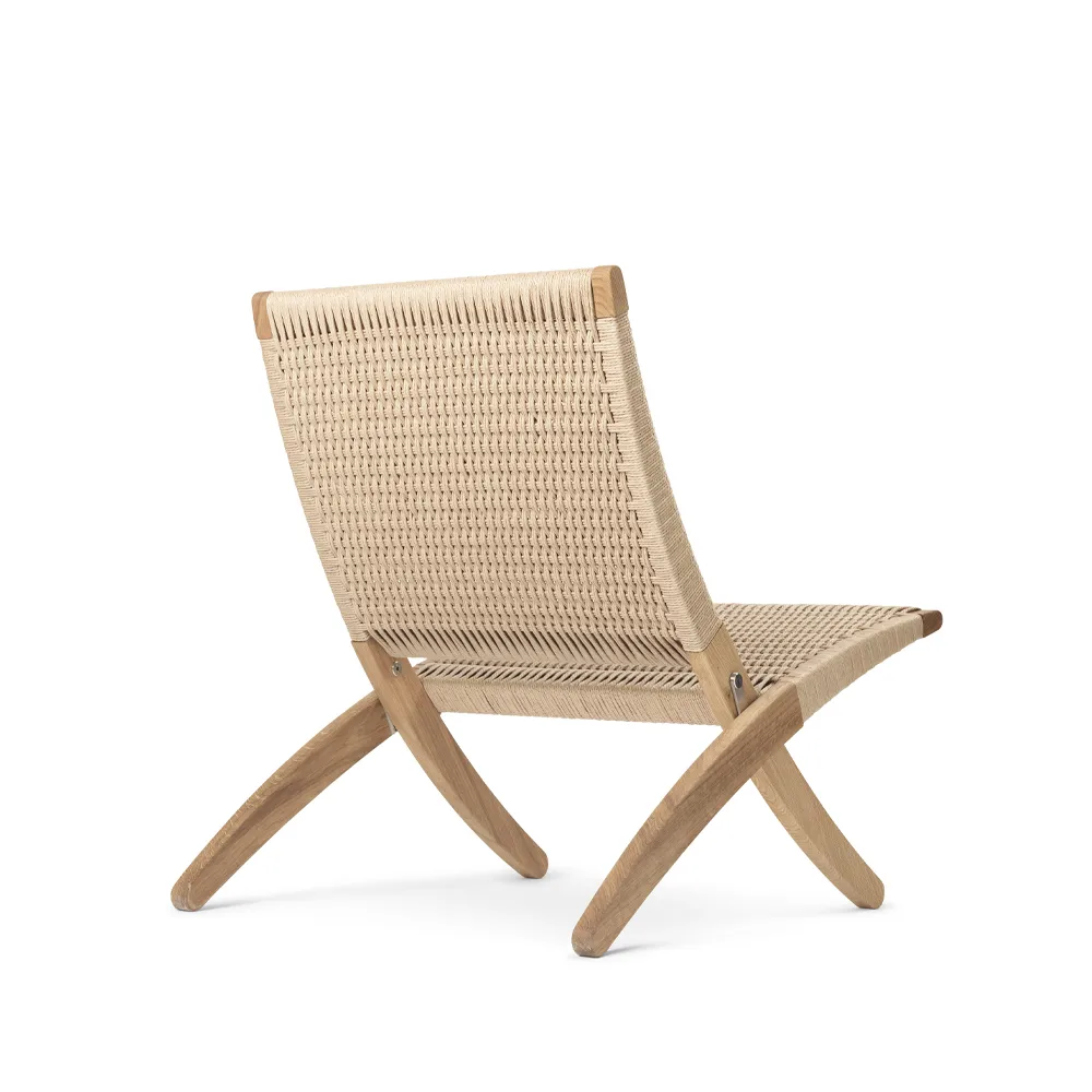 MG501 Cuba fällfåtölj ekstativ, Natur-papperssnöre-oljad Carl Hansen & Søn