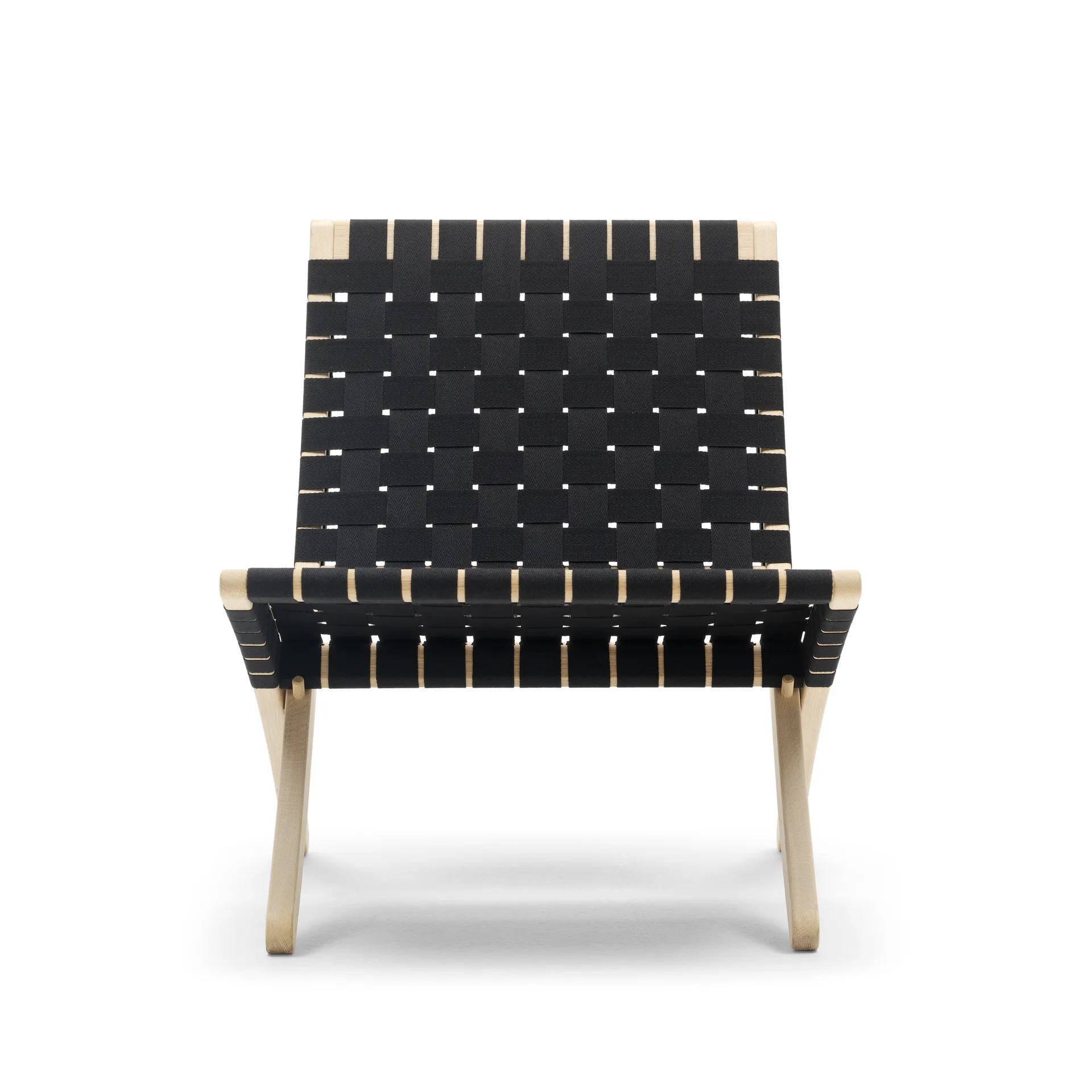 MG501 Cuba fällfåtölj ekstativ, Svart-bomullsgjord-oljad Carl Hansen & Søn