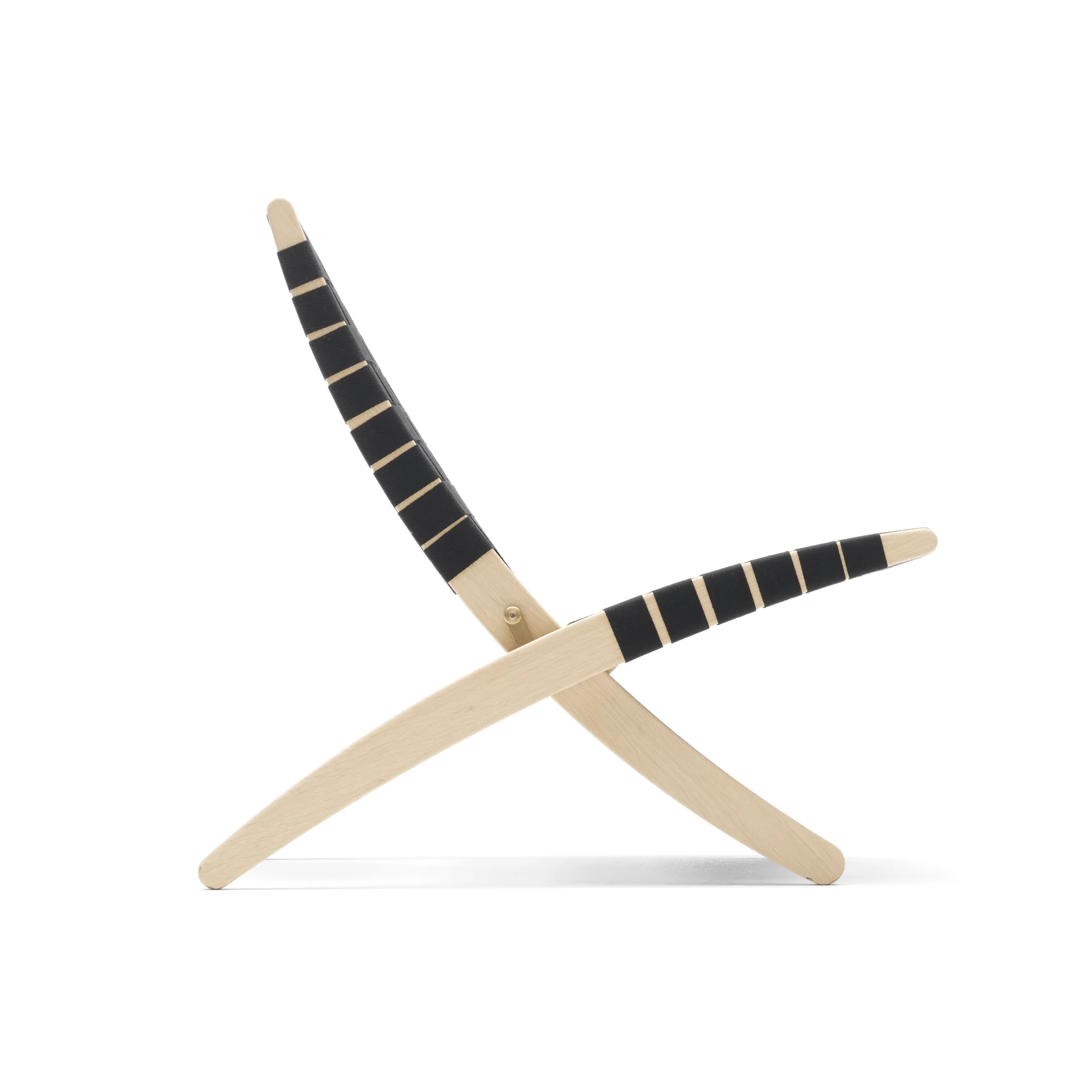 MG501 Cuba fällfåtölj ekstativ, Svart-bomullsgjord-oljad Carl Hansen & Søn