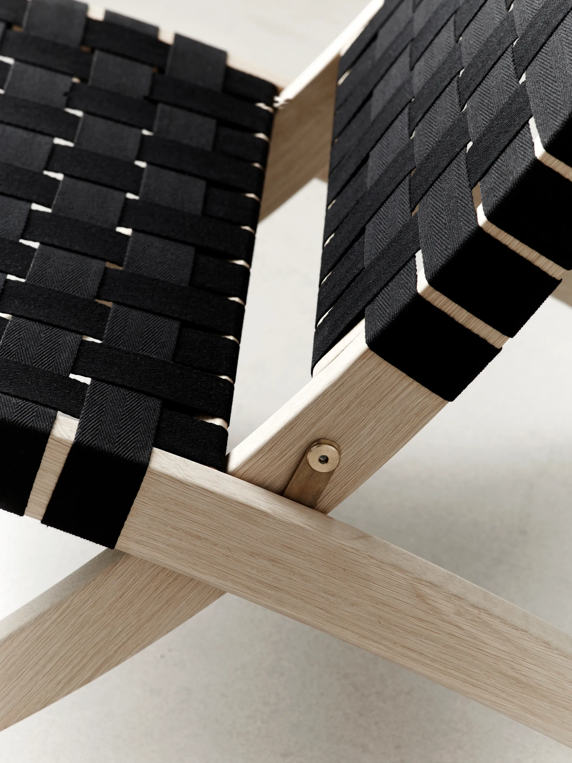 MG501 Cuba fällfåtölj ekstativ, Svart-bomullsgjord-oljad Carl Hansen & Søn