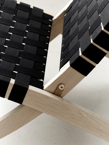 MG501 Cuba fällfåtölj ekstativ - Svart-bomullsgjord-oljad - Carl Hansen & Søn