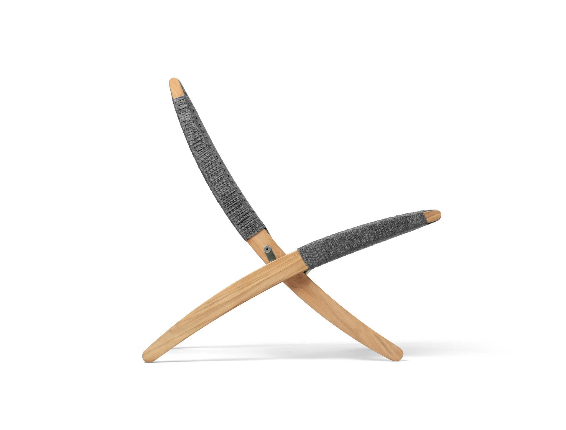 MG501 Cuba Outdoor fällfåtölj, flätning charcoal, teak Carl Hansen & Søn