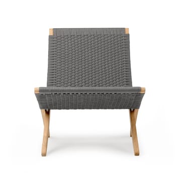 MG501 Cuba Outdoor fällfåtölj - flätning charcoal, teak - Carl Hansen & Søn