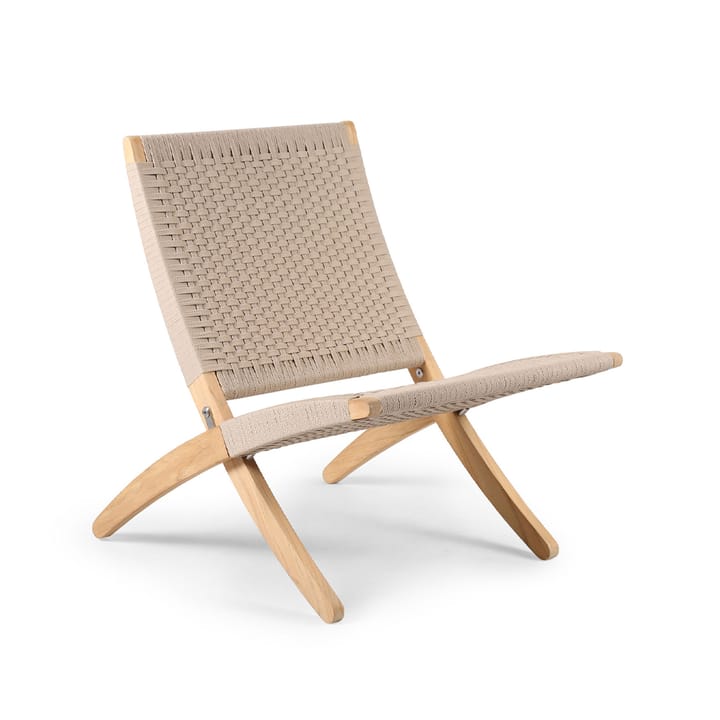 MG501 Cuba Outdoor fällfåtölj - flätning sesame, teak - Carl Hansen & Søn