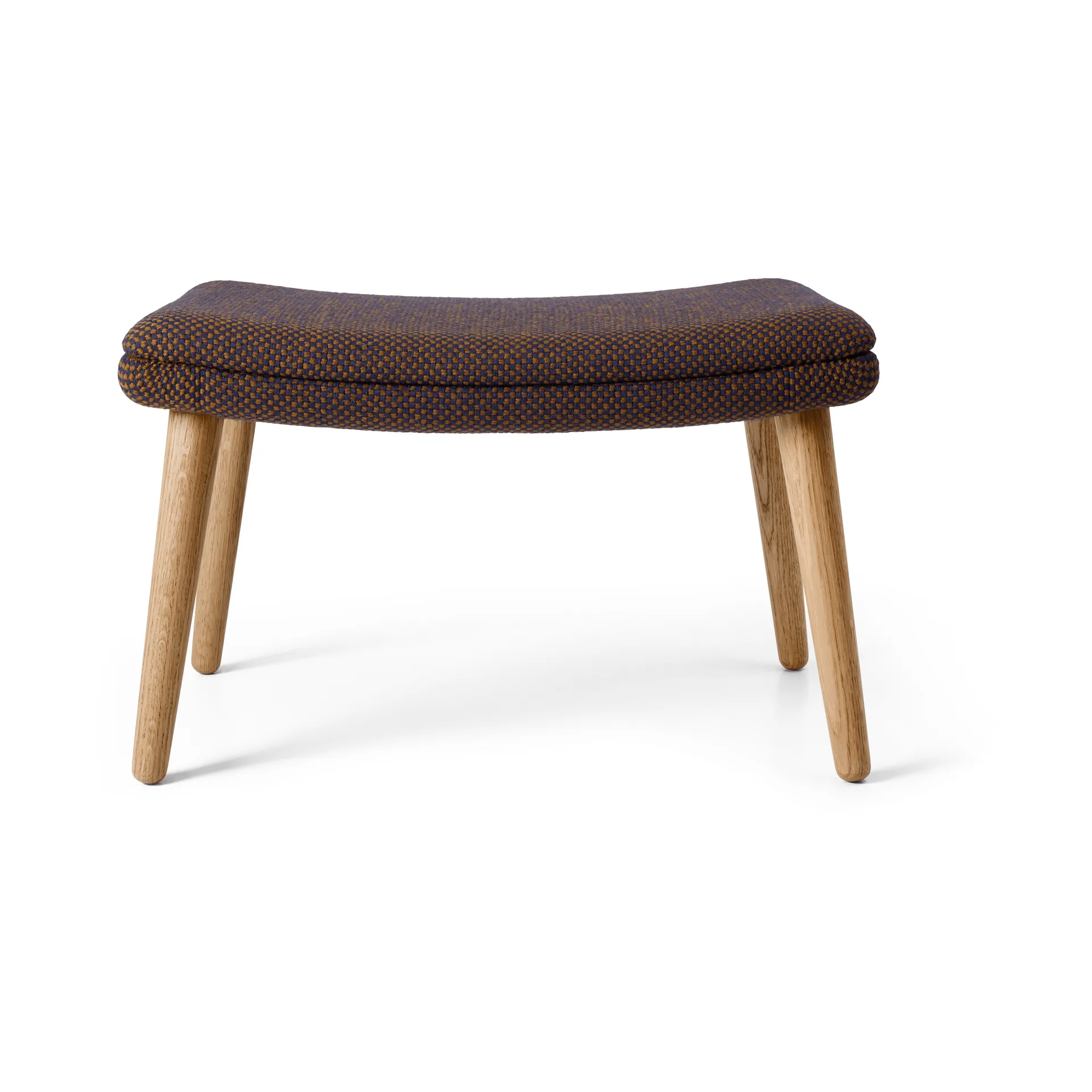 ND550F fotpall, Tyg Sisu 0785 blå-oljad ek Carl Hansen & Søn