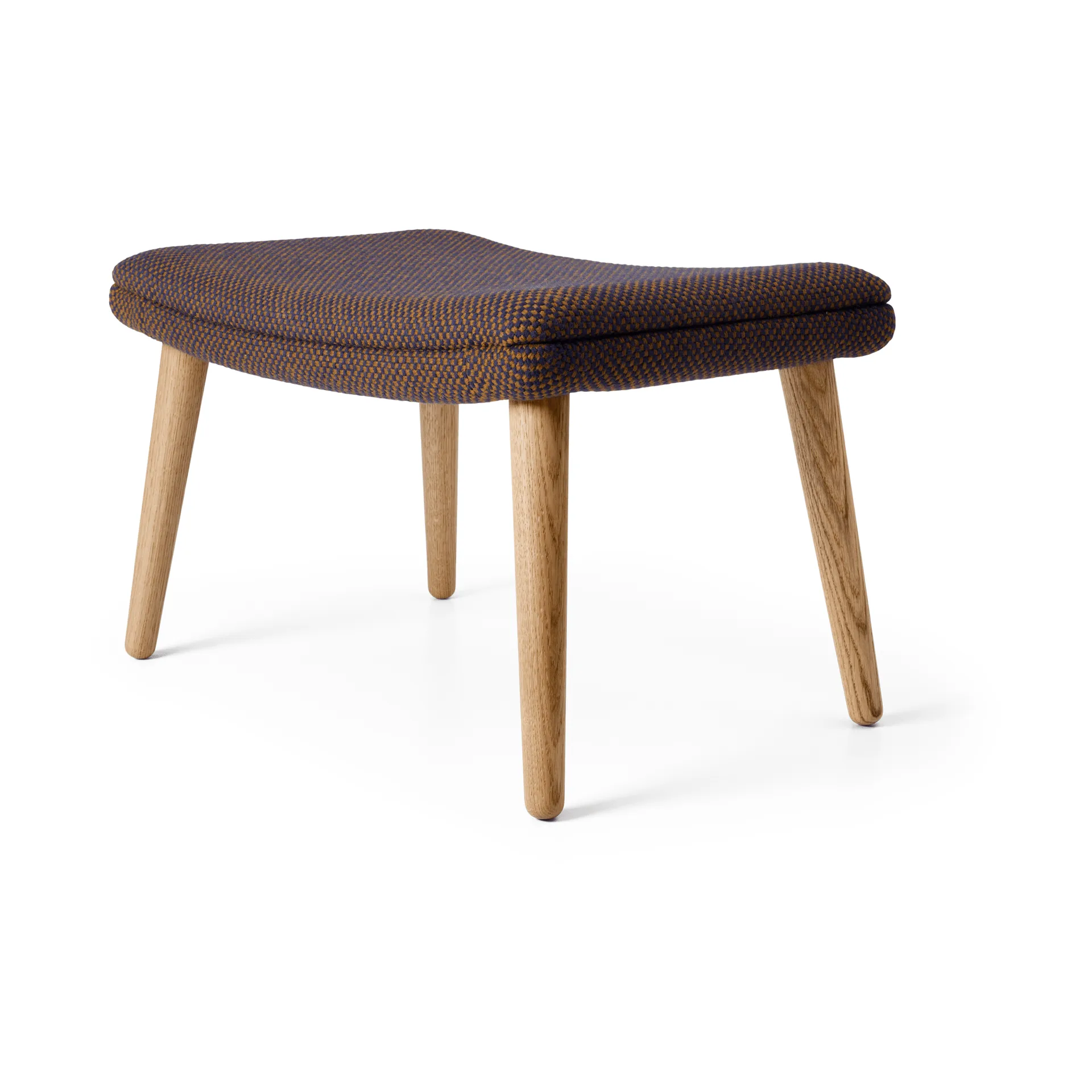 ND550F fotpall, Tyg Sisu 0785 blå-oljad ek Carl Hansen & Søn
