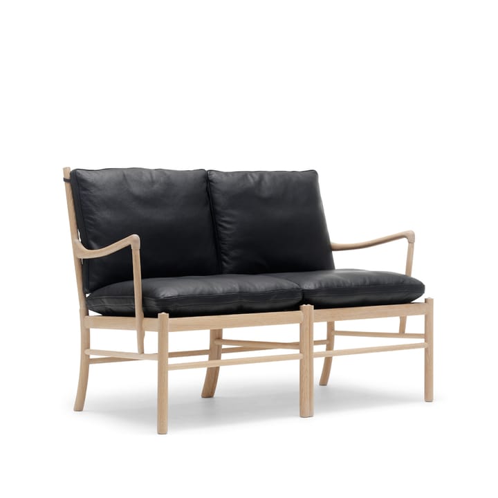 OW149-2 Colonial soffa 2-sits - Loke 7150 läder-såpad ek - Carl Hansen & Søn