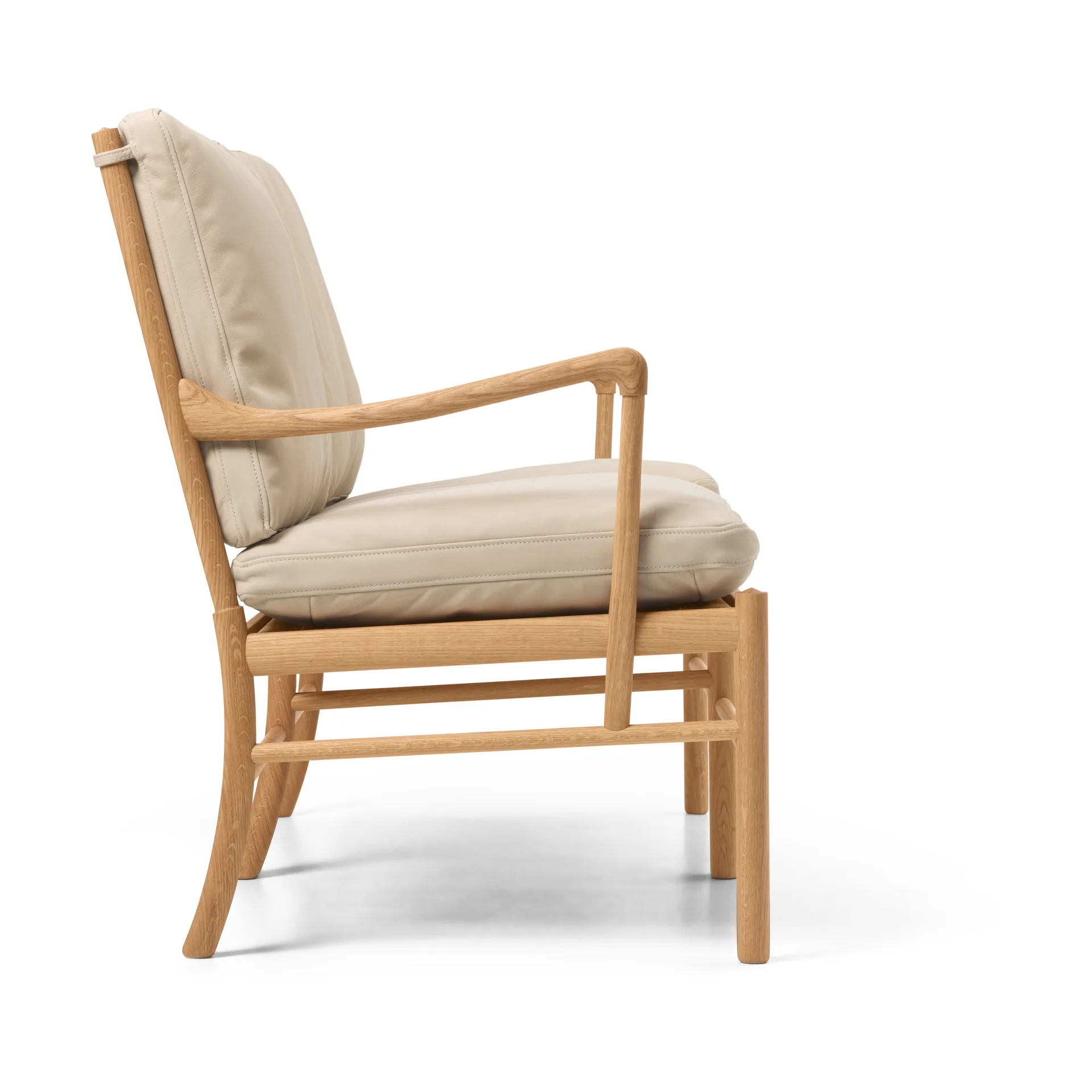 OW149-2 Colonial soffa 2-sits, Terra 20365-oljad ek Carl Hansen & Søn