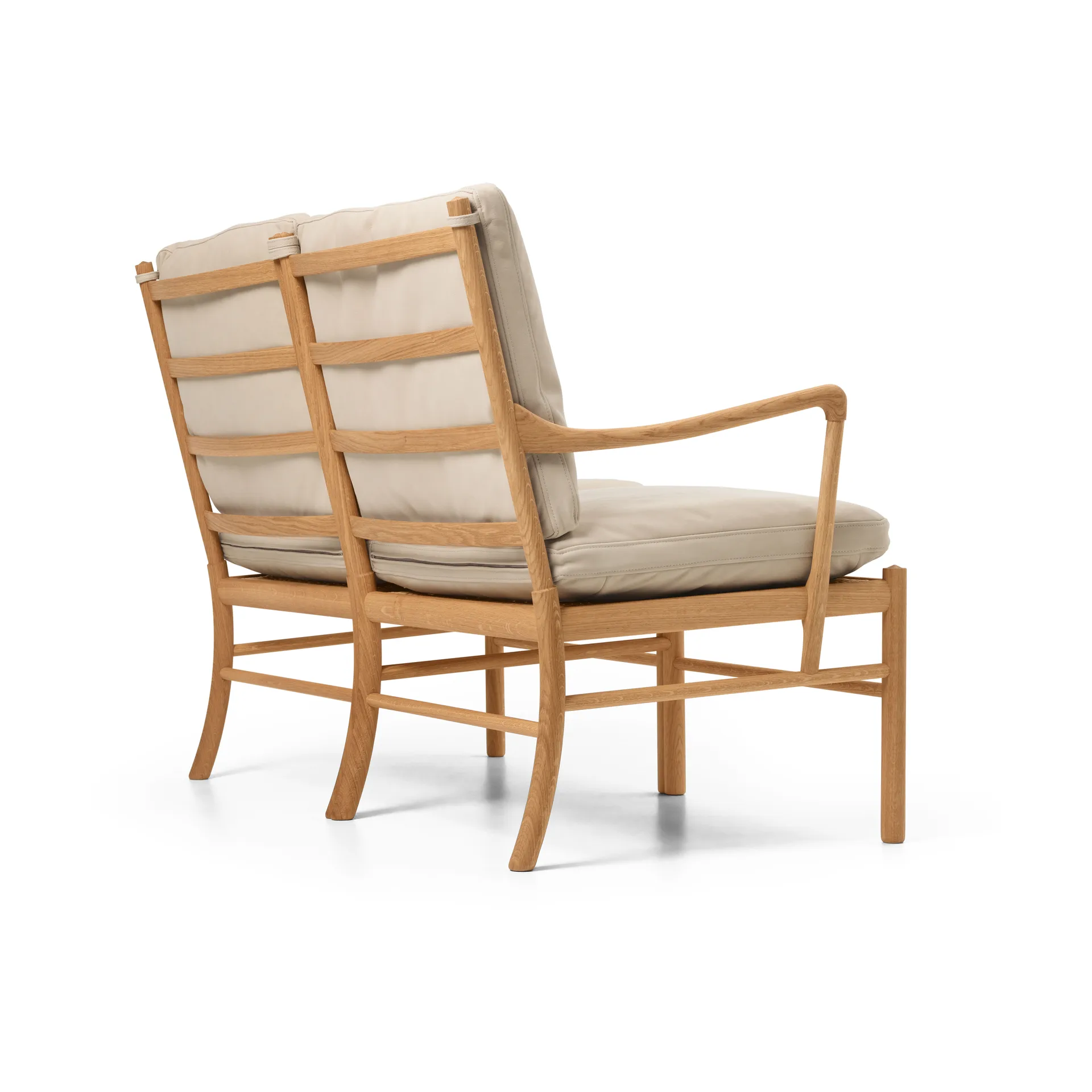 OW149-2 Colonial soffa 2-sits, Terra 20365-oljad ek Carl Hansen & Søn