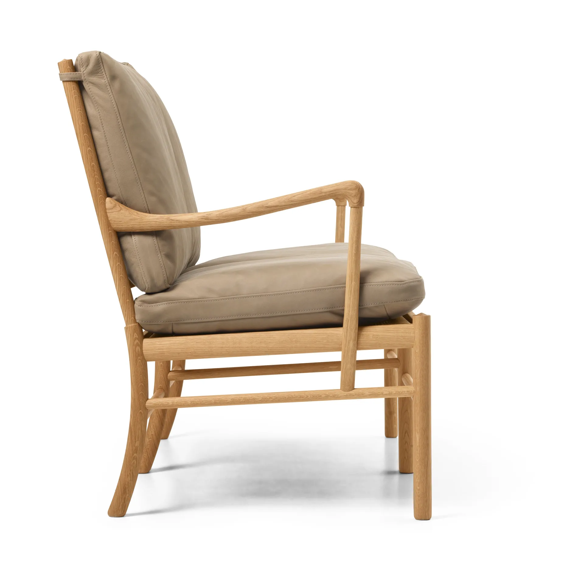 OW149-2 Colonial soffa 2-sits, Terra 20366-oljad ek Carl Hansen & Søn