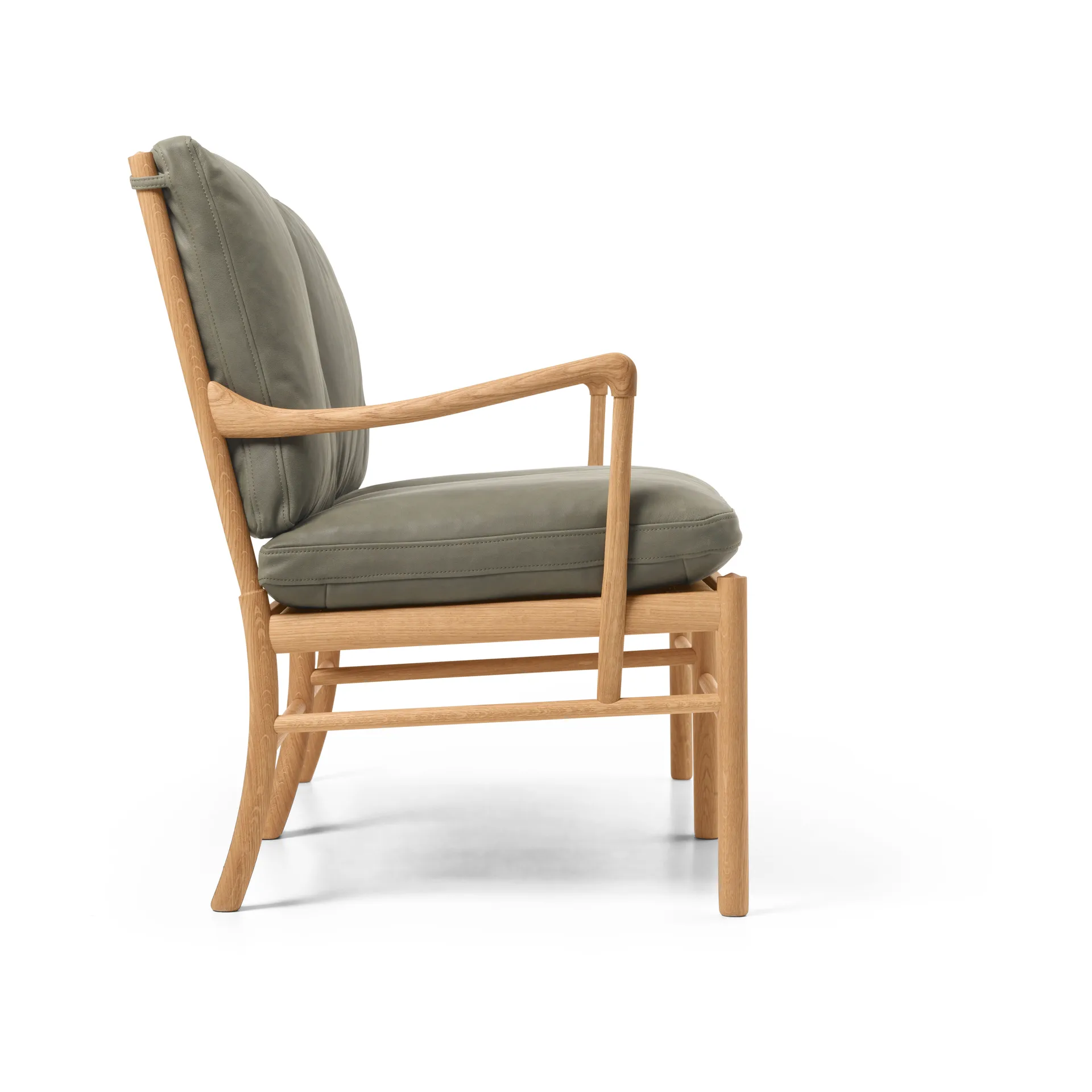 OW149-2 Colonial soffa 2-sits, Terra 20368-oljad ek Carl Hansen & Søn